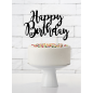 Preview: Cake Topper Happy Birthday Schwarz